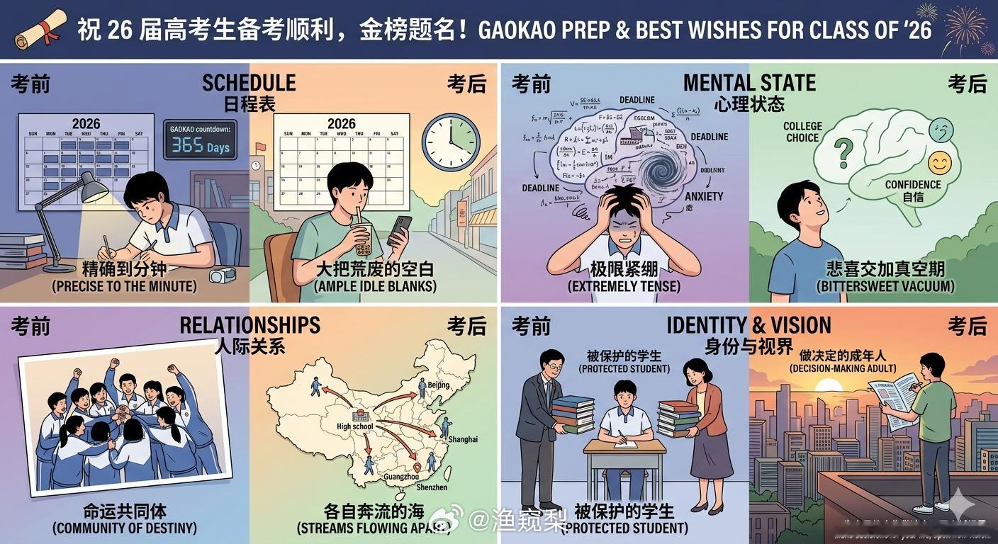 作为学长学姐，看到“26届高考生”这个称呼，真的会感叹时间飞逝。2026年的高考