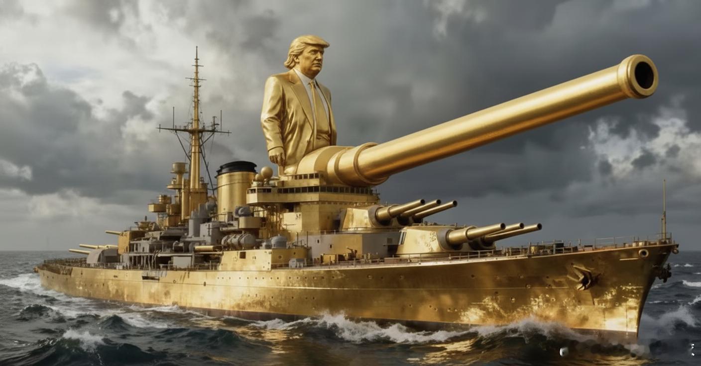特朗普黄金战列舰，危险特朗普宣布打造黄金舰队