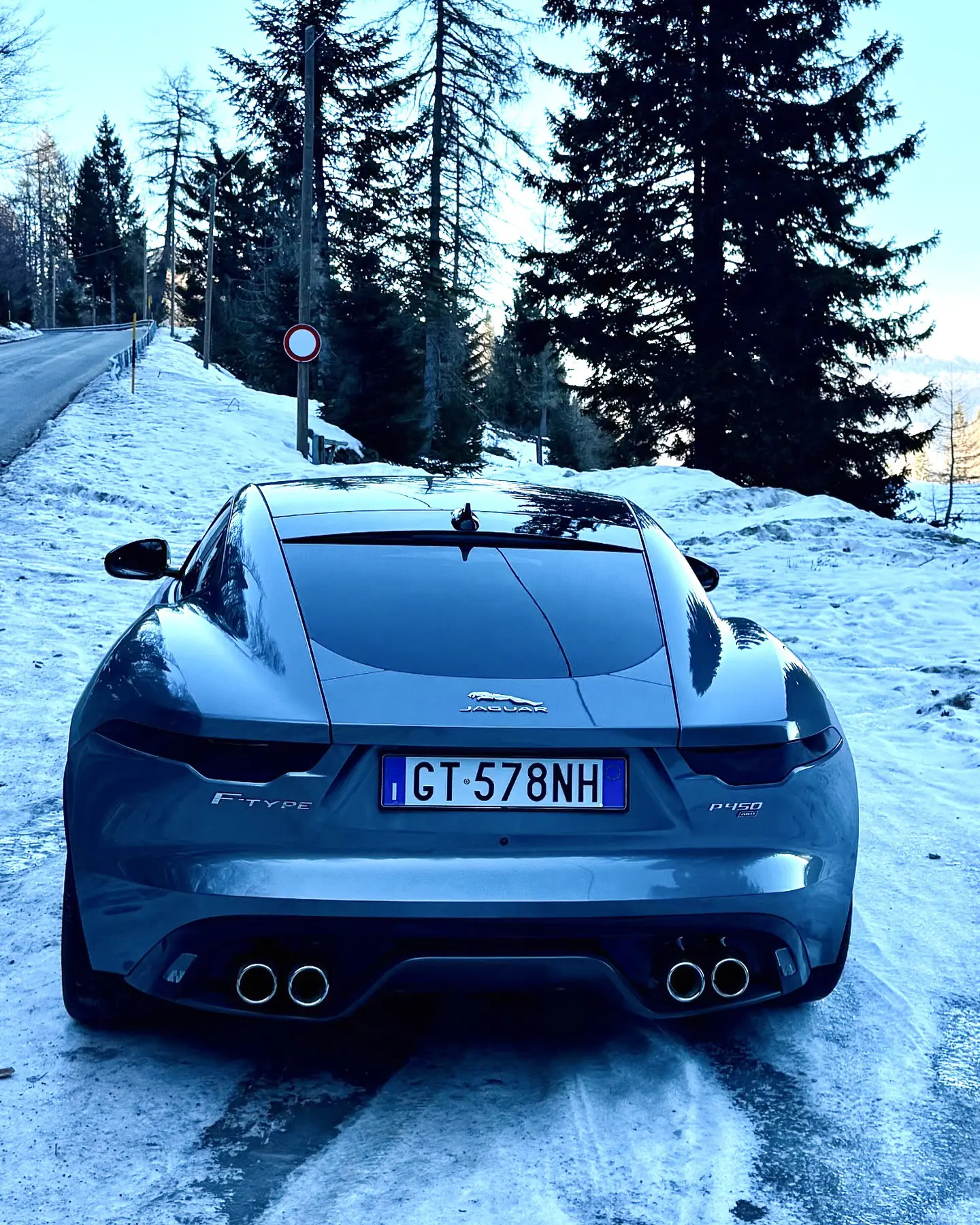 雪地里的美洲豹，Jaguar Ftype.