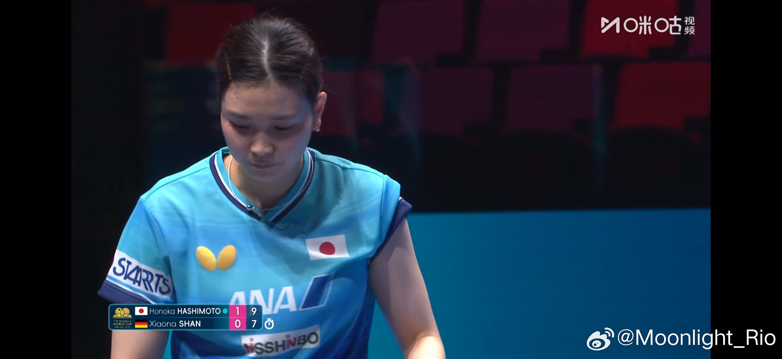 澳门世界杯2026 女单小组赛第一轮：🇯🇵桥本帆乃香3比0单晓娜🇩🇪（1