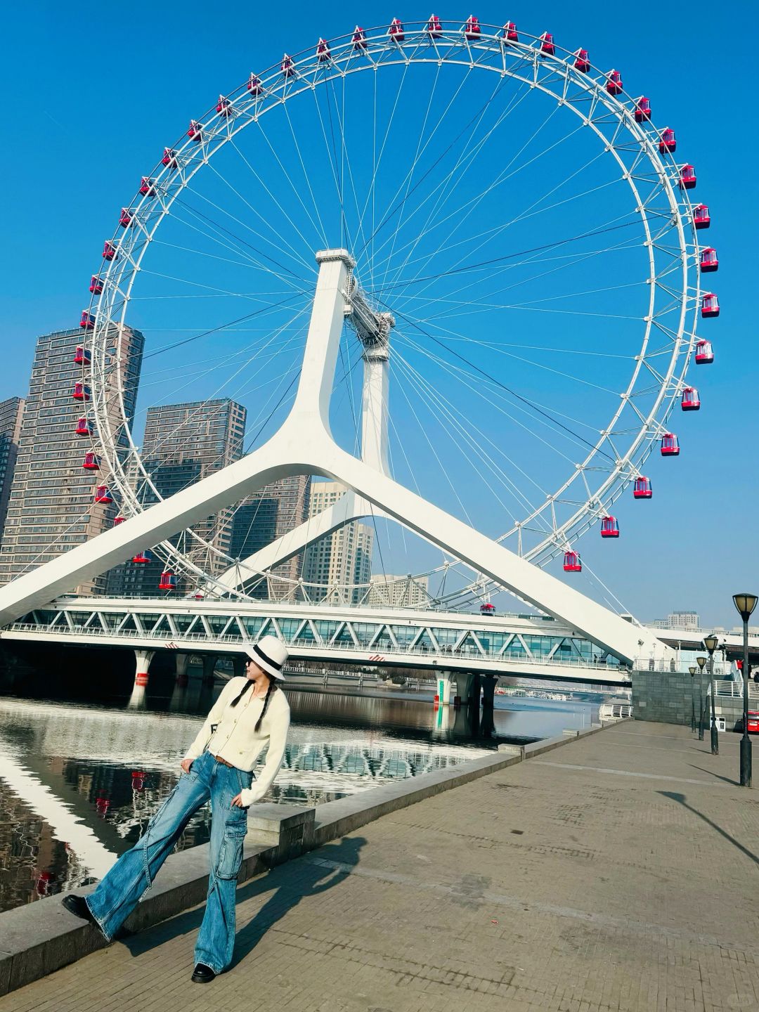 刚从天津1日游回来，摩天轮🎡简直太好拍了