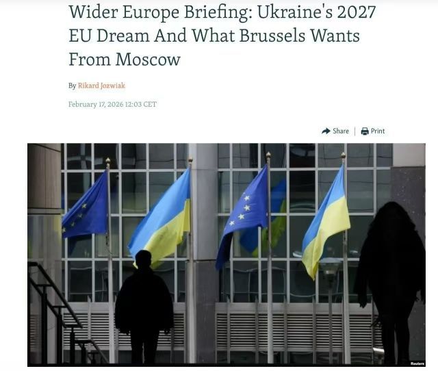 欧盟外交与安全政策高级代表卡拉斯提出和俄罗斯坐在谈判桌上的条件 :" 在文本中,