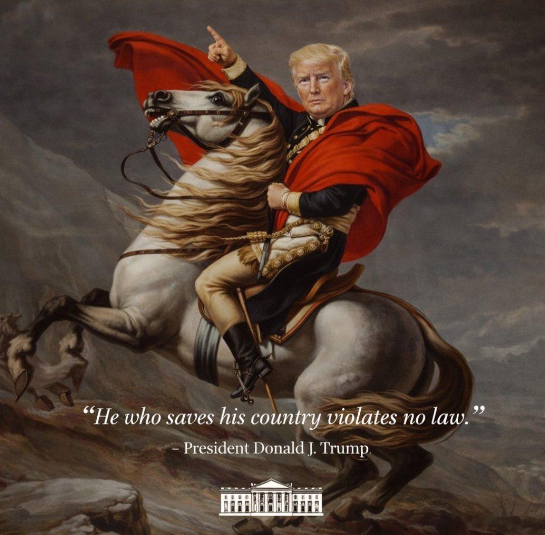 白房子图像：特朗普总统拯救了美国，他就可以和尚打伞，随便乱干，不管你们服不服 