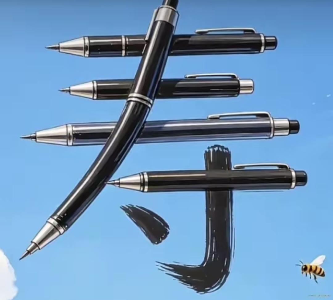 “创意无限，灵感如笔”🖌️🐝看字说词语。开心快乐！你能说出几个词语[作揖]等