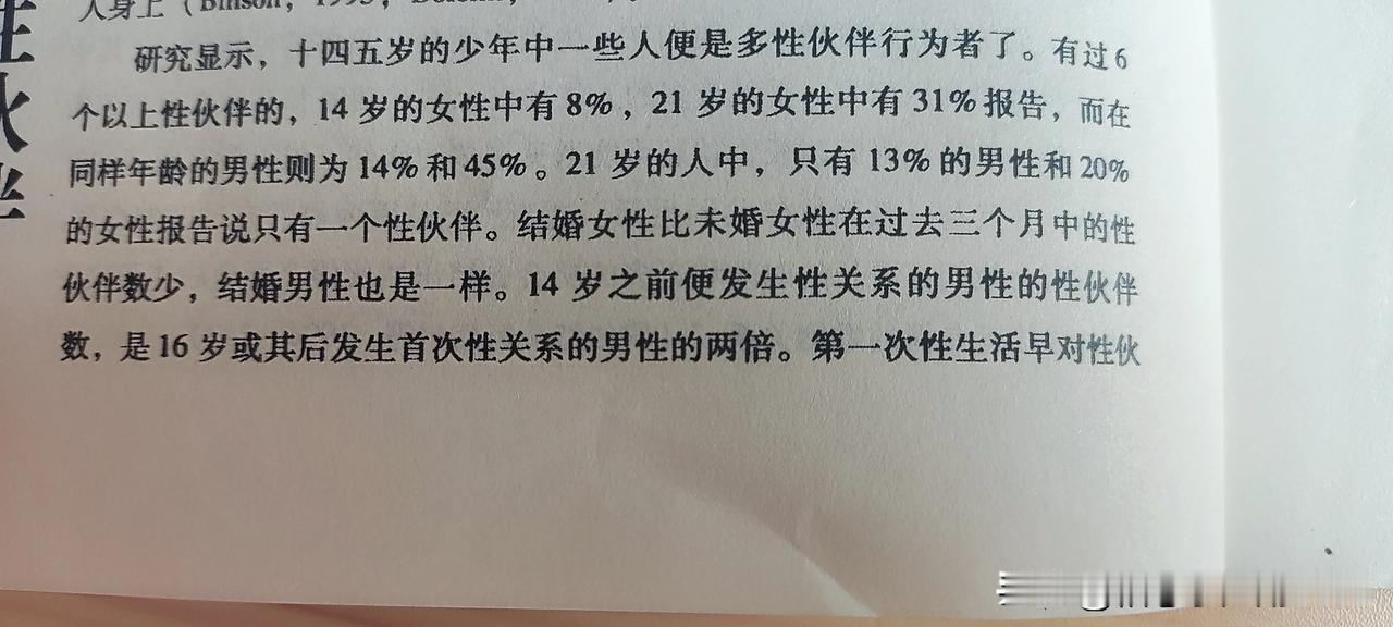 太可怕了，这是真的吗？据社会学家研究，21岁的女性中就已经有31%的有过6个男人