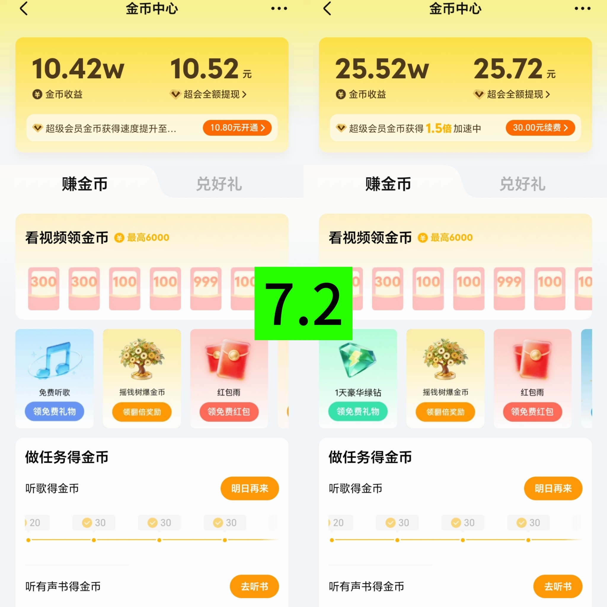 7.2囤金币15.1w  专栏 · 咩咩📚