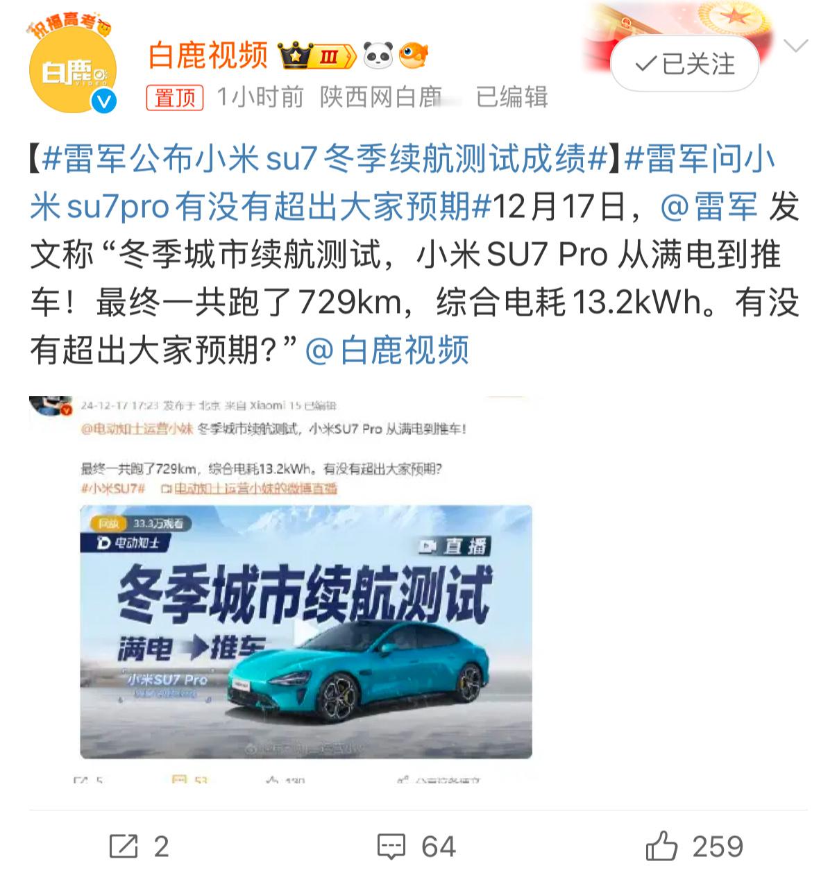 先来说一下这次冬测的成绩，综合电耗13.2kWh，这个成绩在夏天就已经属于头部了