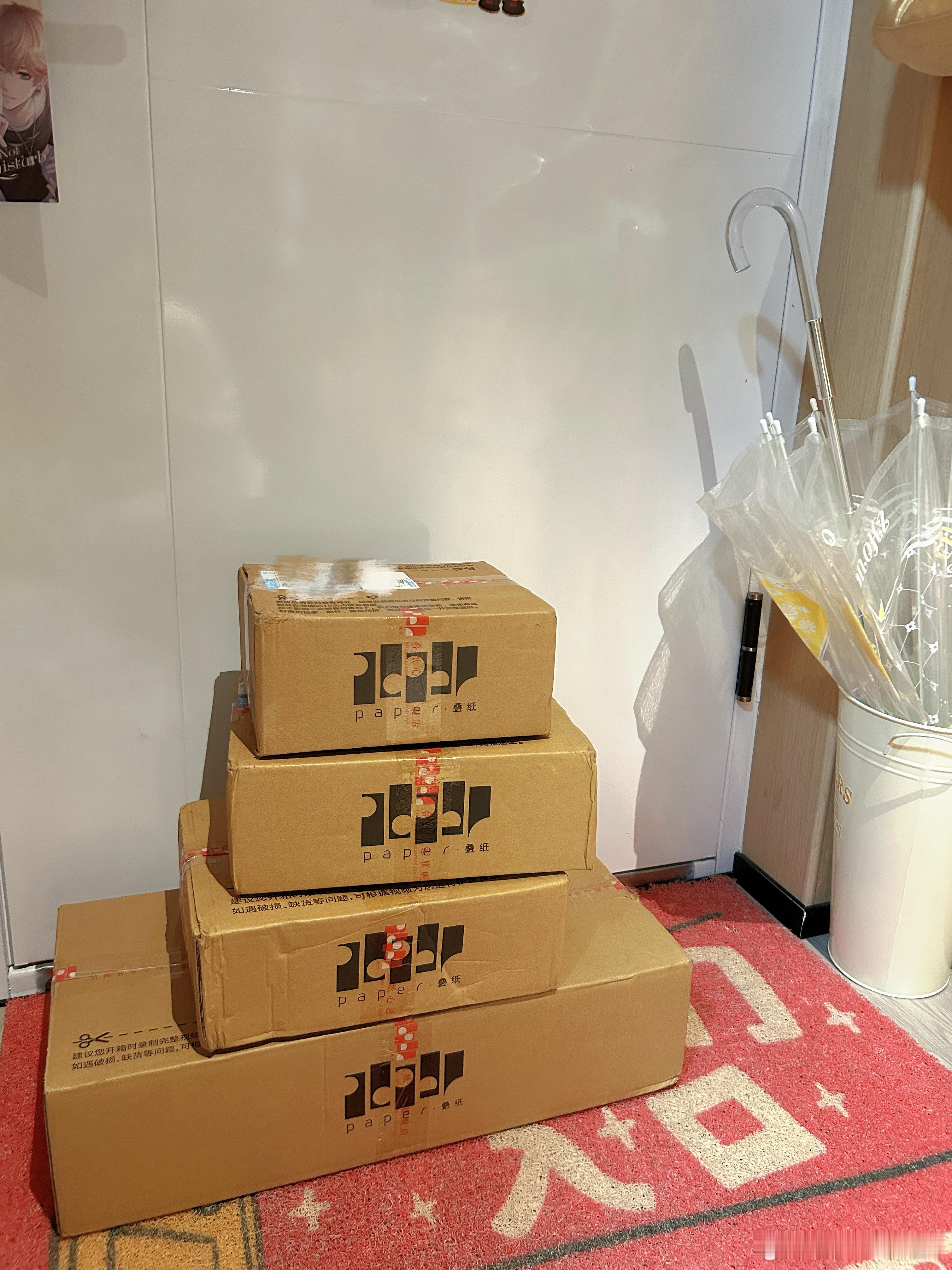 不用担心过两天发音乐会伴手礼的抽奖没快递盒子了，叠纸心意库库补货