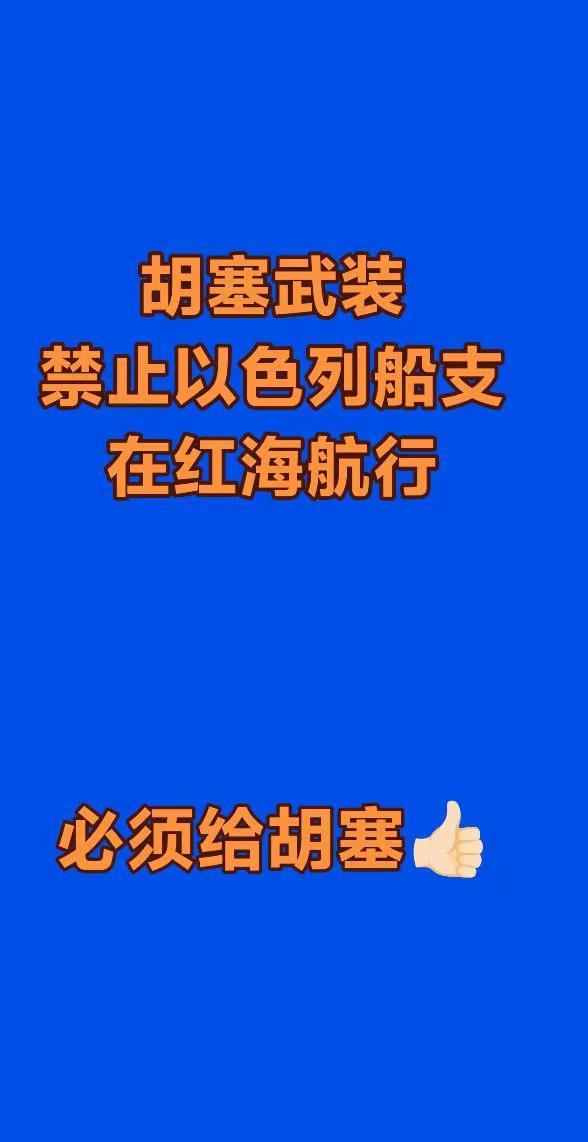 国际局势胡塞必须给胡塞点赞，第一个敢和老美对着干