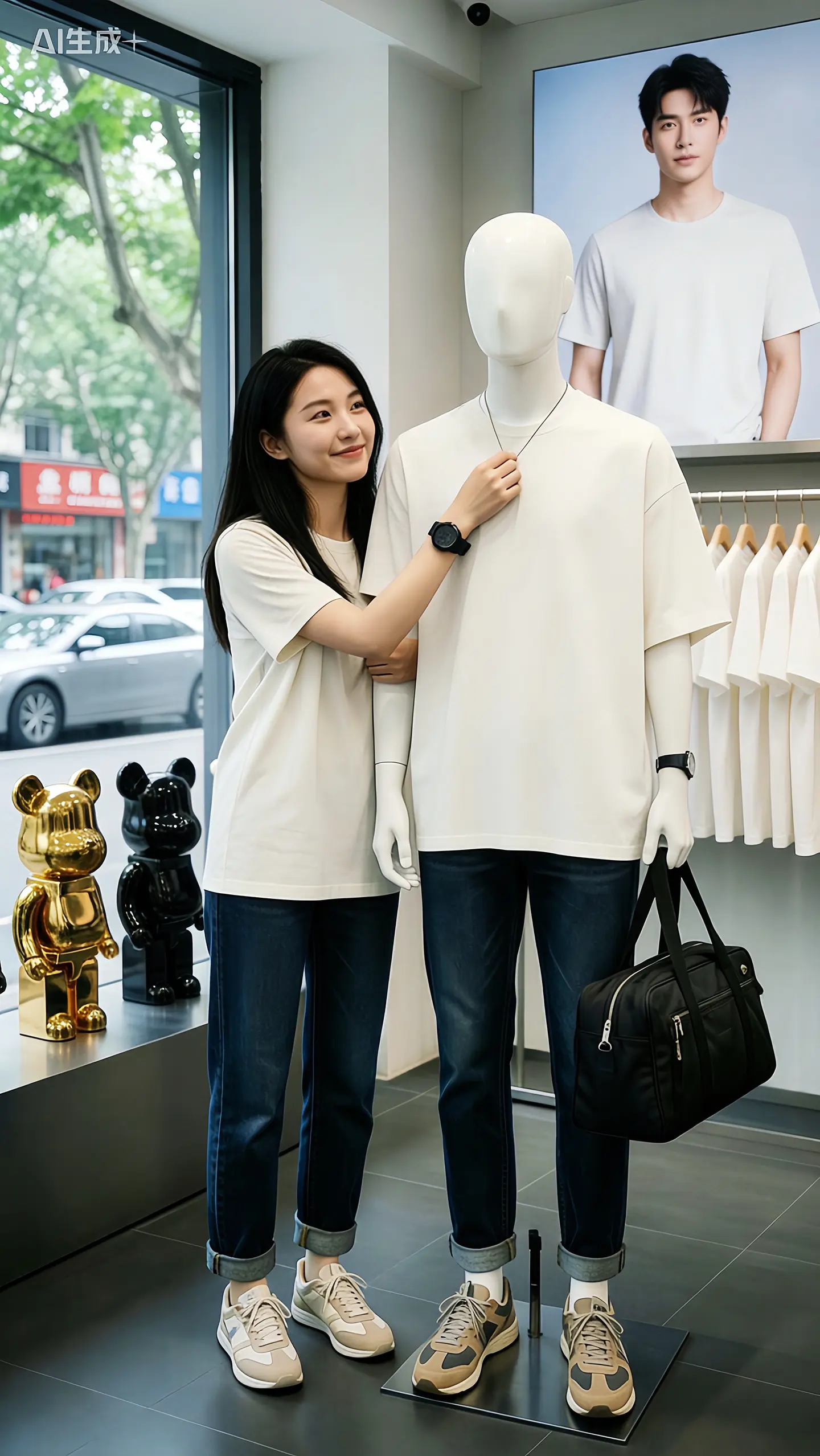 随时随地标记一下 极简穿搭 显瘦藏肉白t 纯白t之光