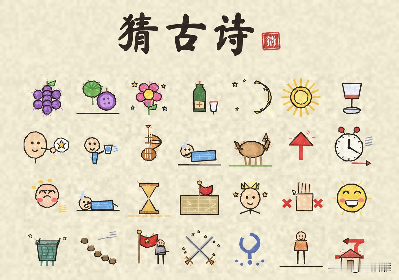 看图猜古诗！
一幅画一个字
猜一猜是哪首古诗？