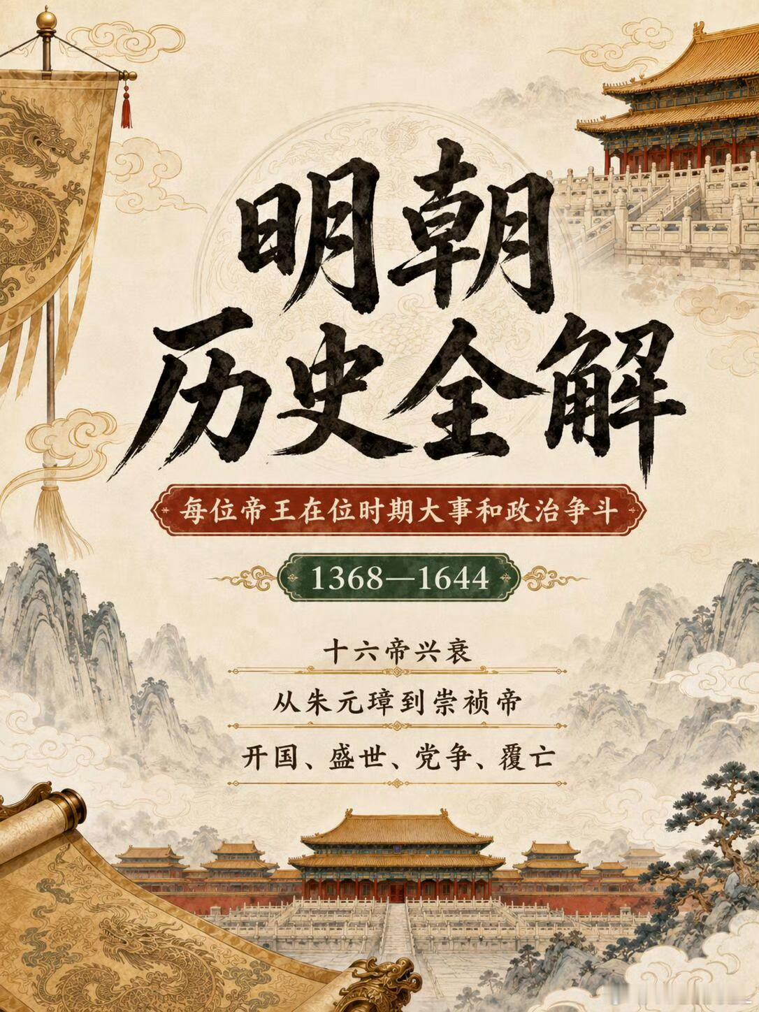 一组图了解明朝皇帝。 ​​​