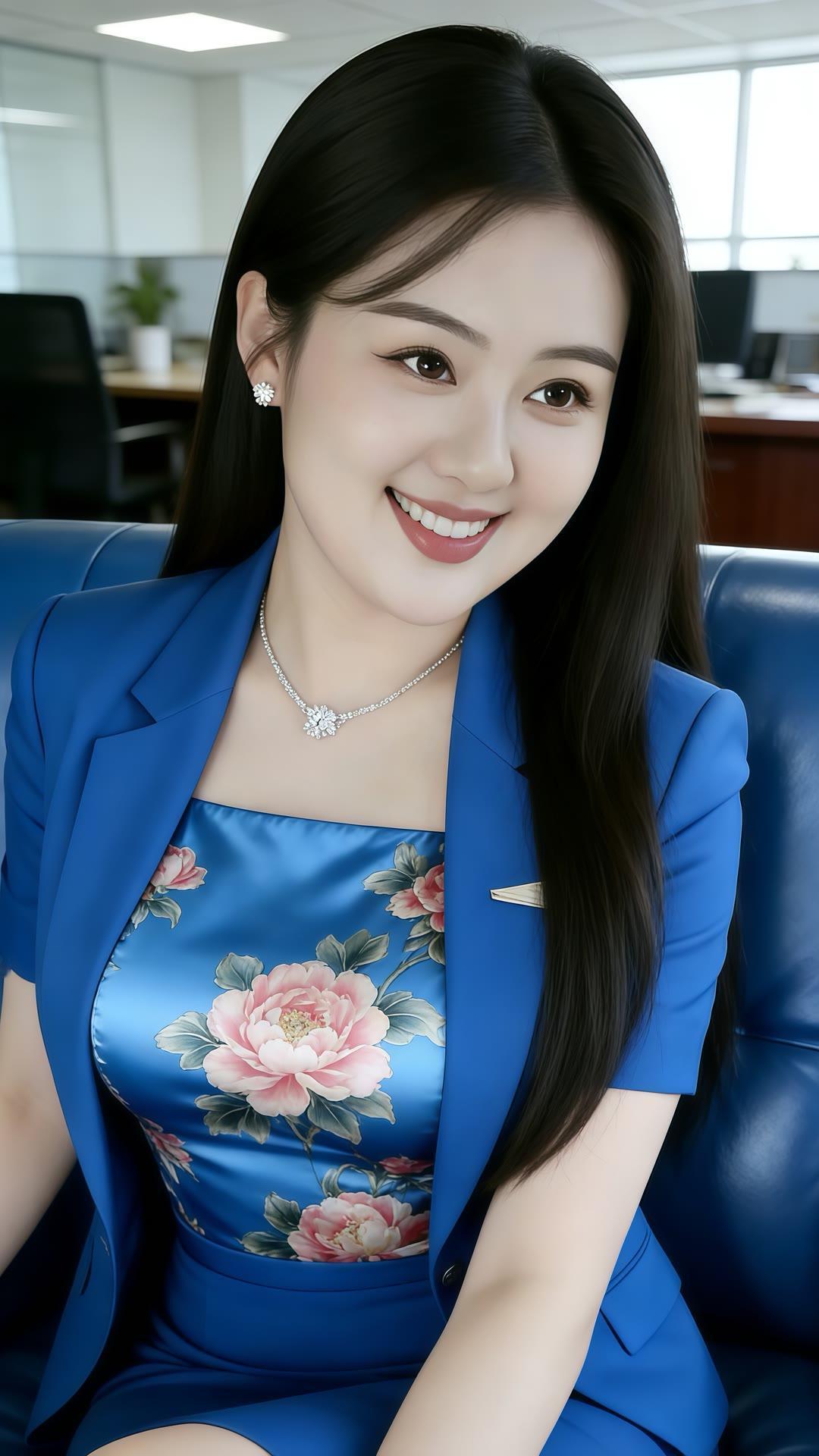 职场女强人，自信满满！