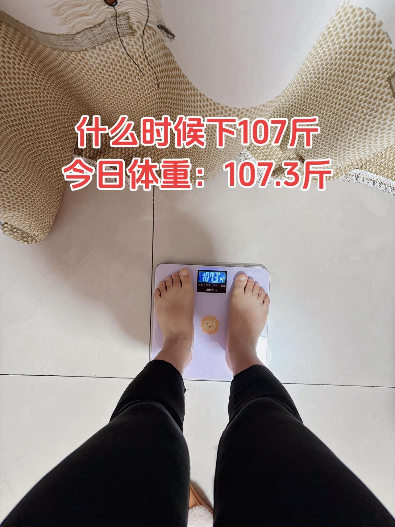 泪水打湿我的减脂餐，什么时候下107斤呀
今日体重：107.3斤⬆️0.3斤
今