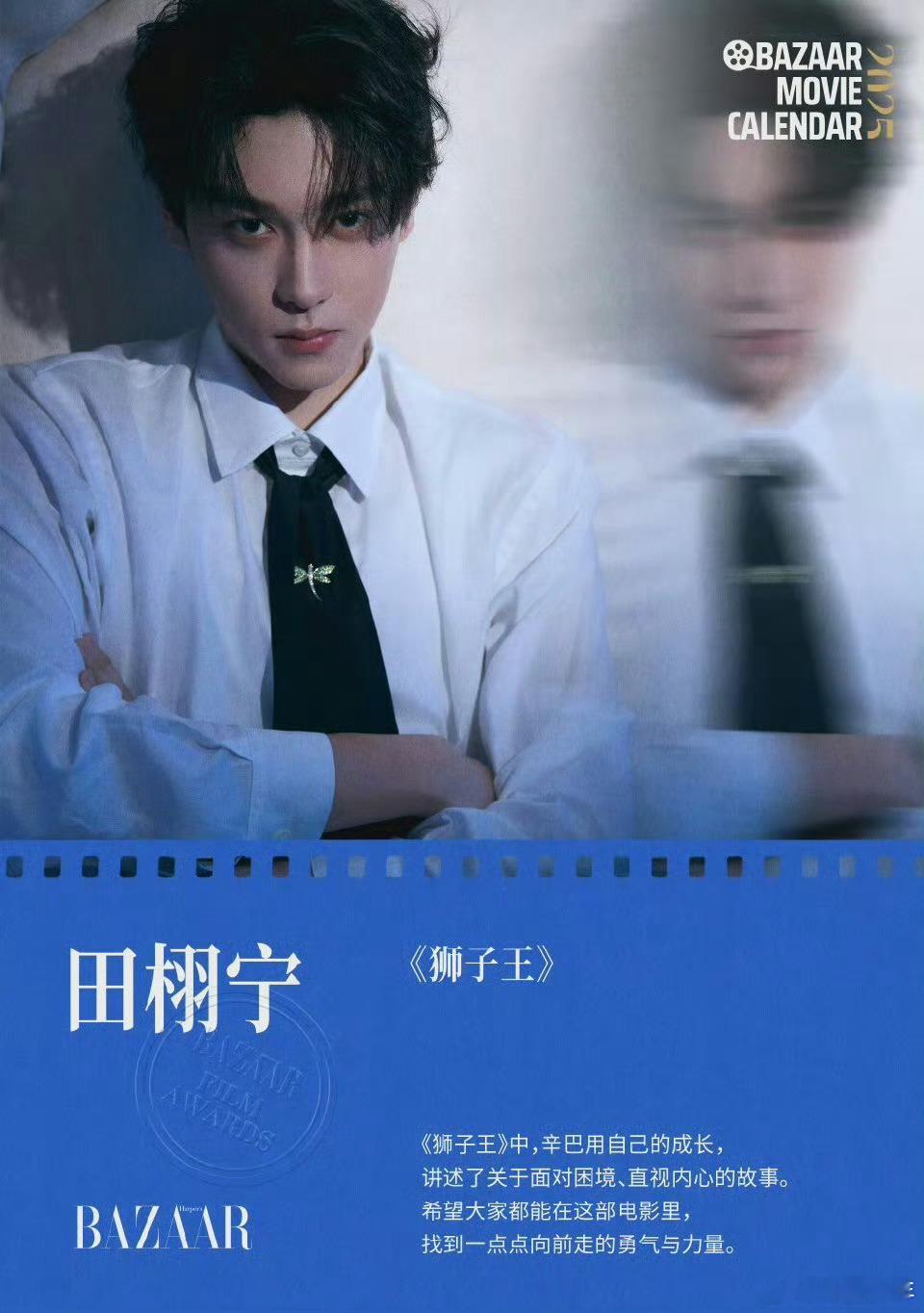 田栩宁公开了自己的年度佳作《狮子王》，认为这部作品借辛巴的成长故事，展现了面对困