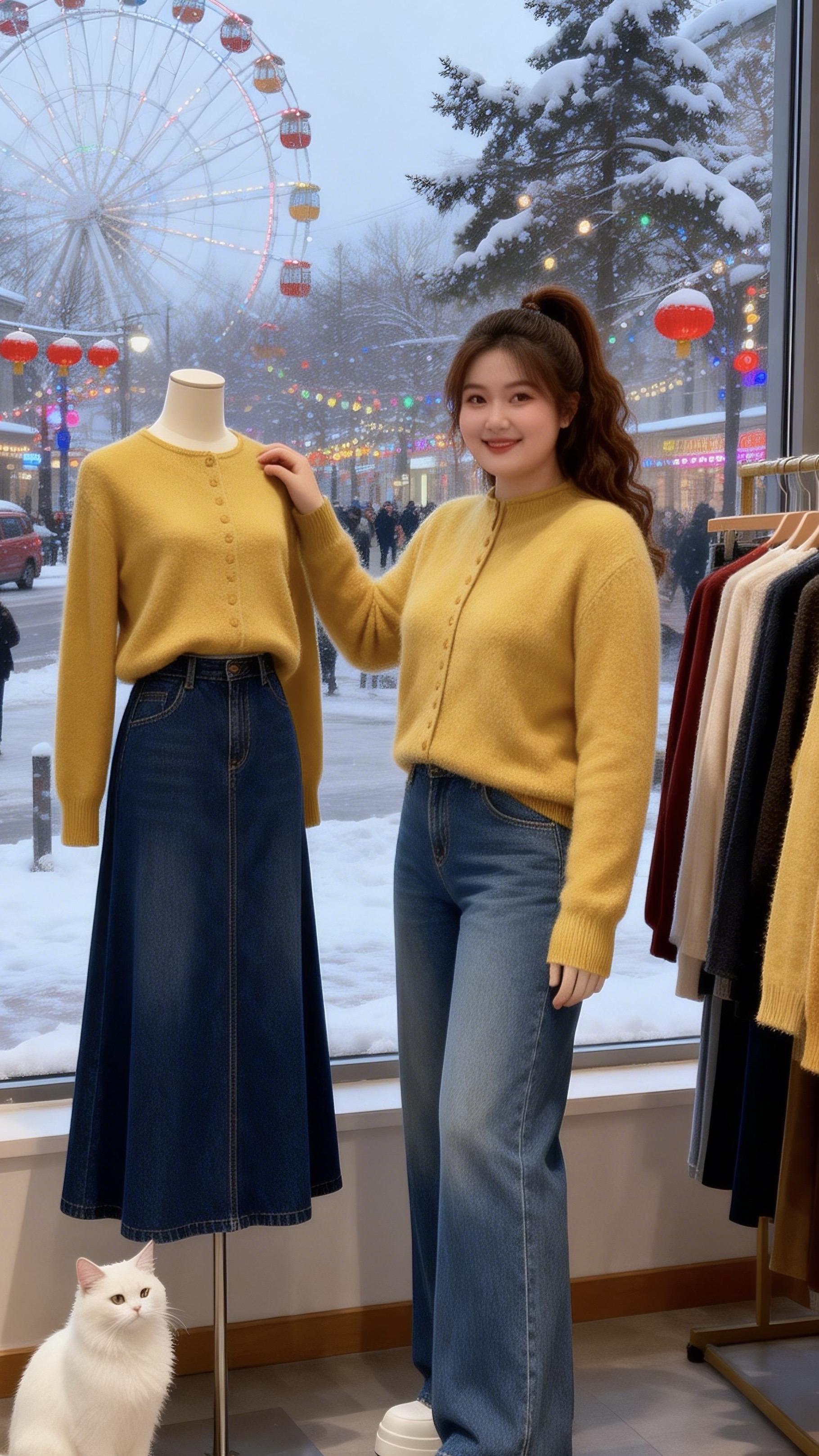 大码穿搭 红色针织衫 冬日穿搭一周不重样年底微胖女生体面穿搭新年好运红我先穿上了