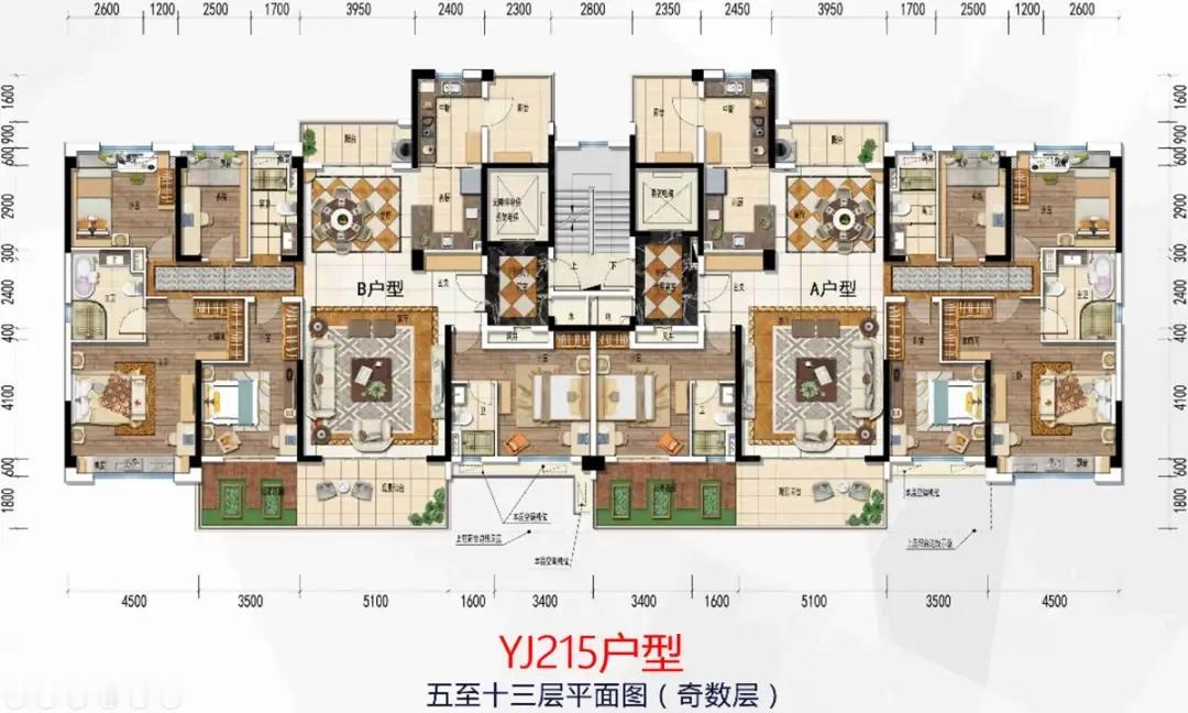 优秀的218平米户型是什么样子？这个房子也太过于震撼了，每一户都有挑高两层的空中