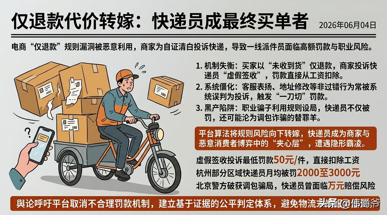 发明“仅退款”的人真的是天才！！！！
电商平台“仅退款”规则被部分买家恶意利用后