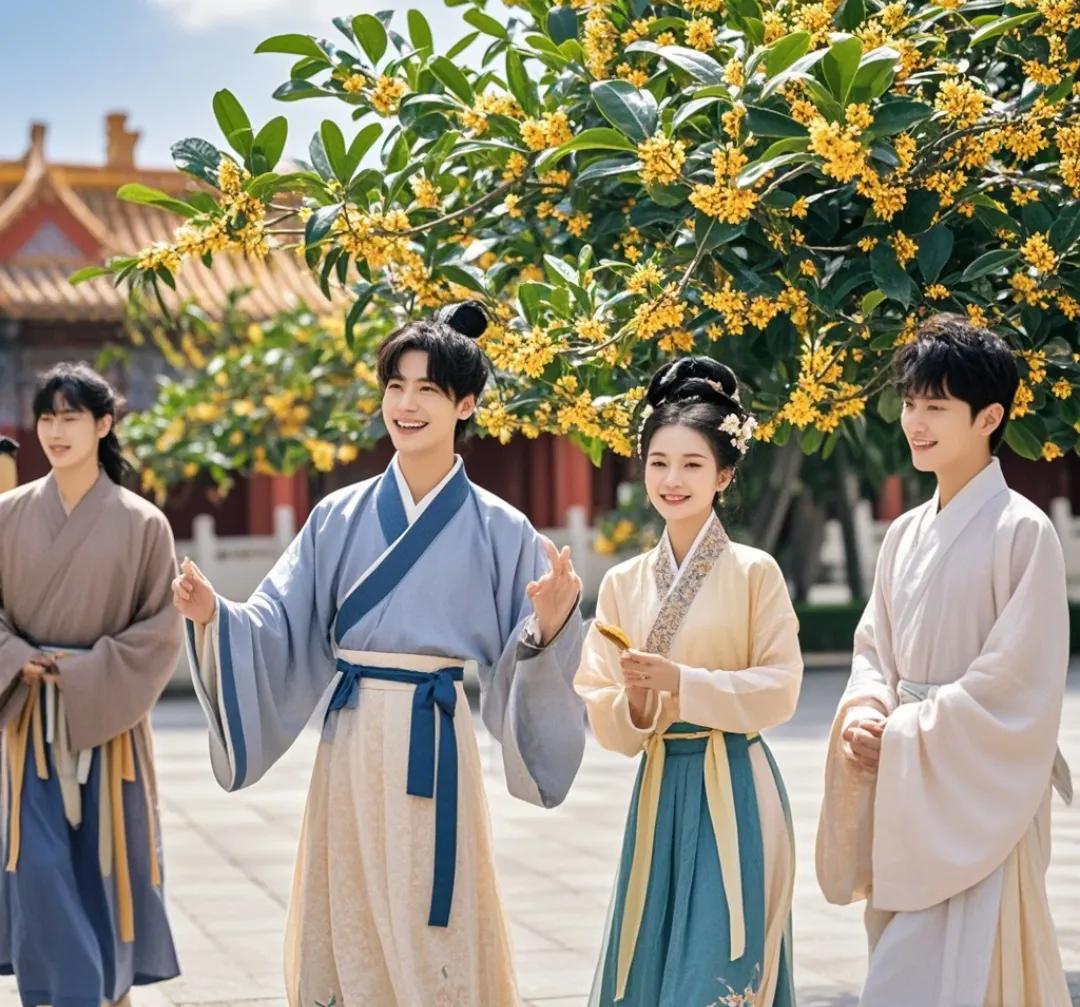 《桂花赋》
 
时维季秋，岁在甲辰。桂香盈野，色映华庭。吾瞻桂盛景，感怀于心，乃