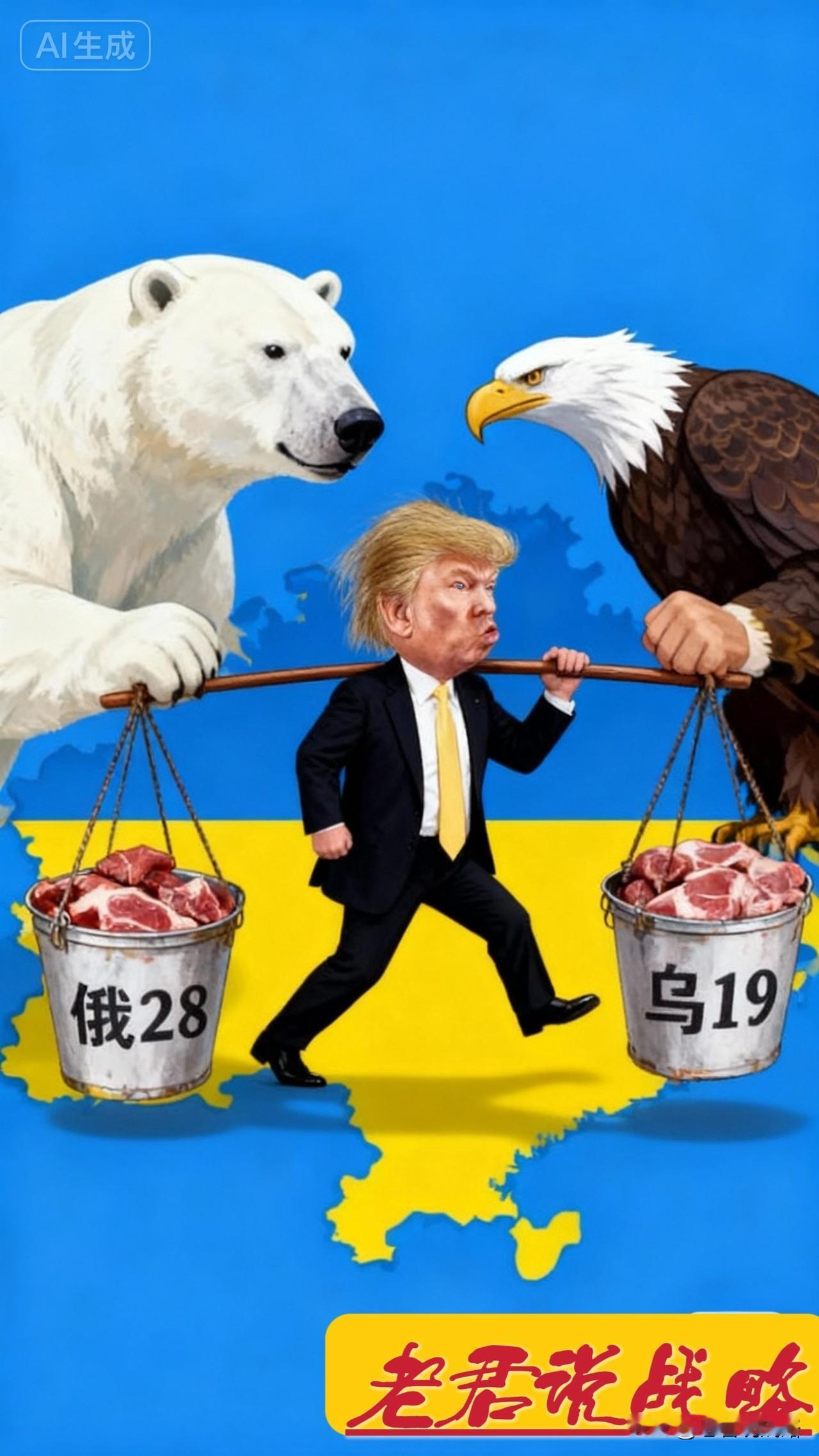 最近特朗普在俄乌问题上提出了28条，立场完全倾向于俄罗斯，是一份美俄联合瓜分乌克