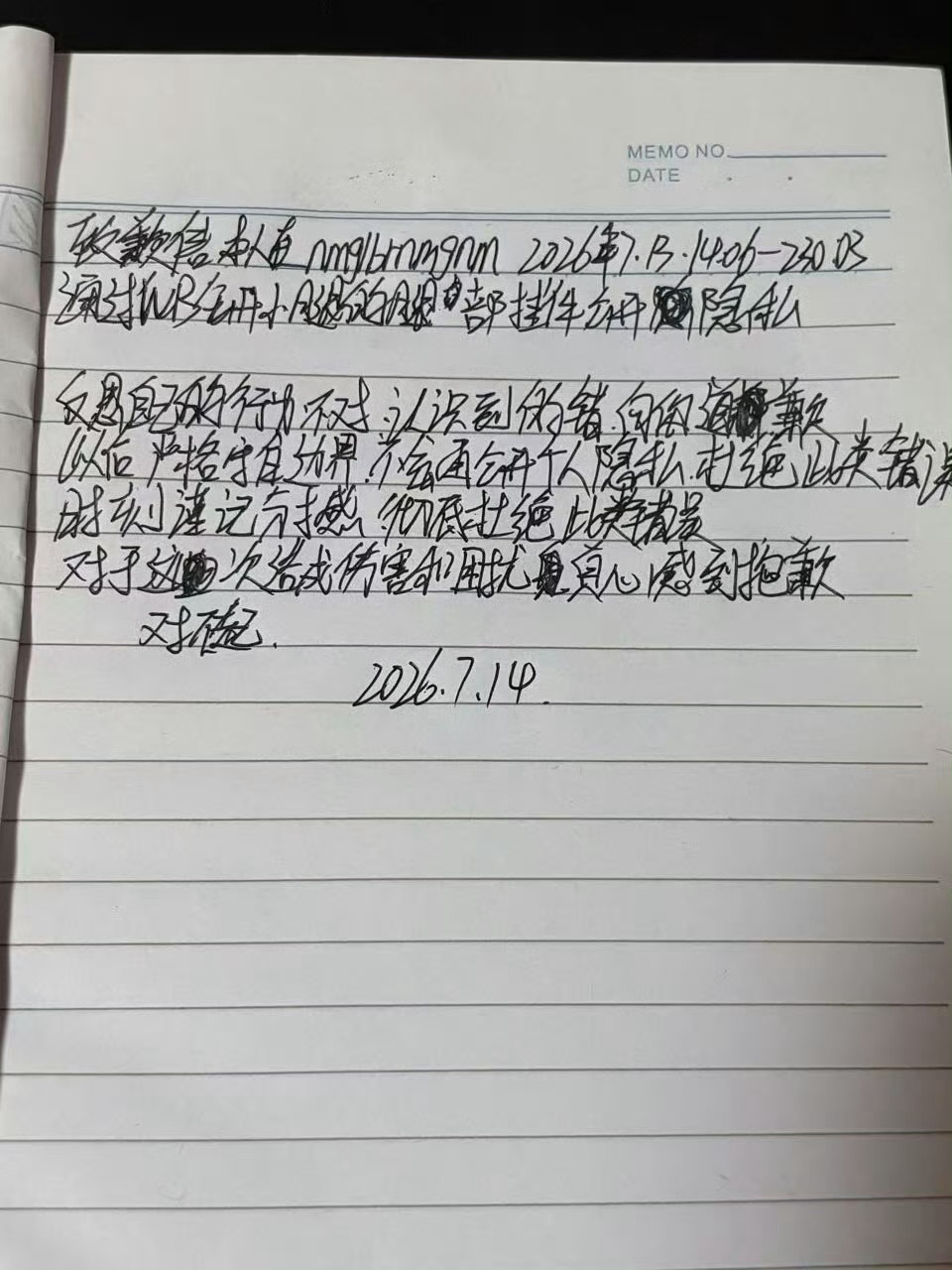 李荣浩粉丝写道歉信的字跟蚂蚁爬的一样 