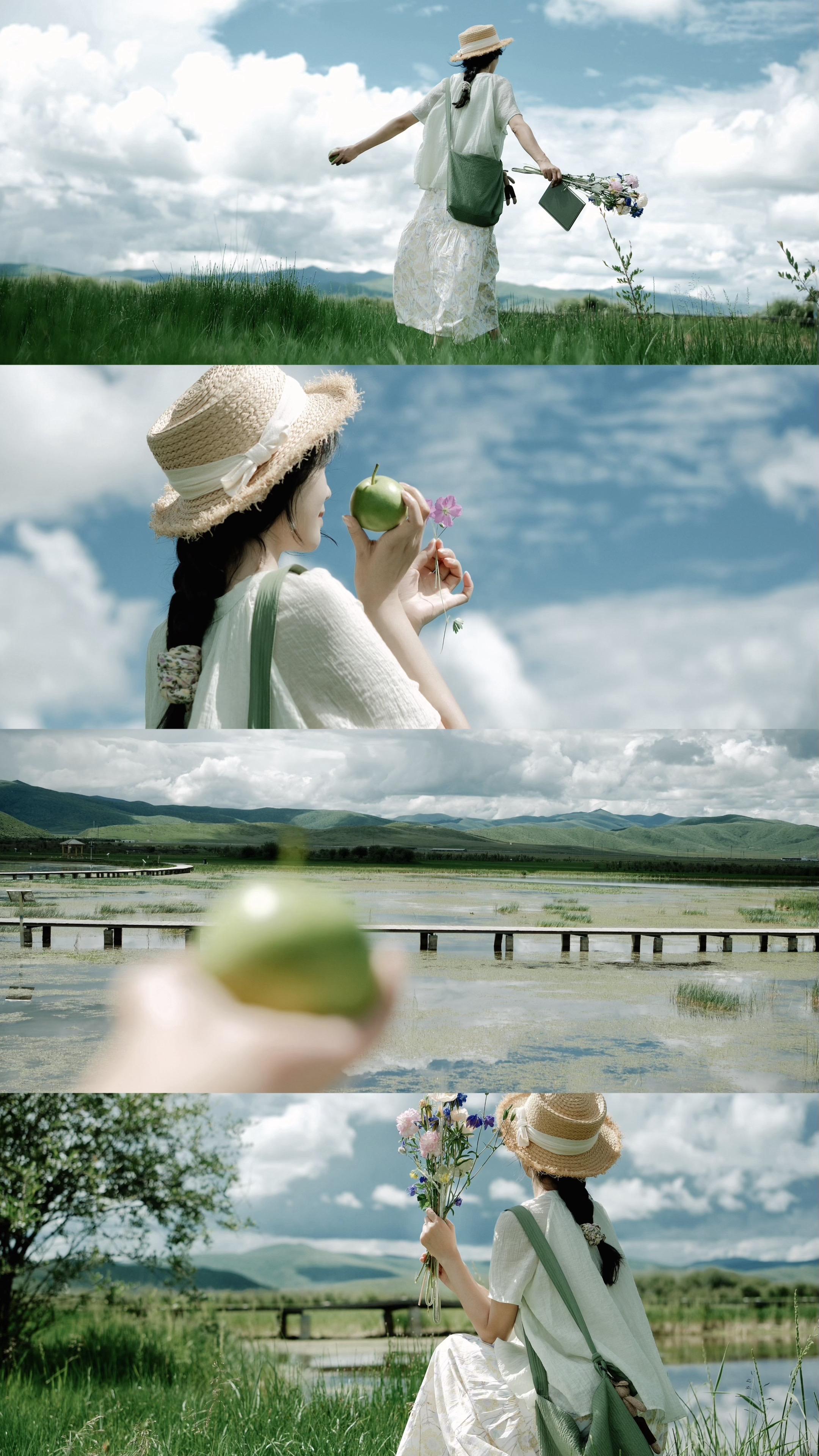 夏日旅行｜🍏青苹果味的清新夏天！Get 到满屏夏日 9:16的四拼图...