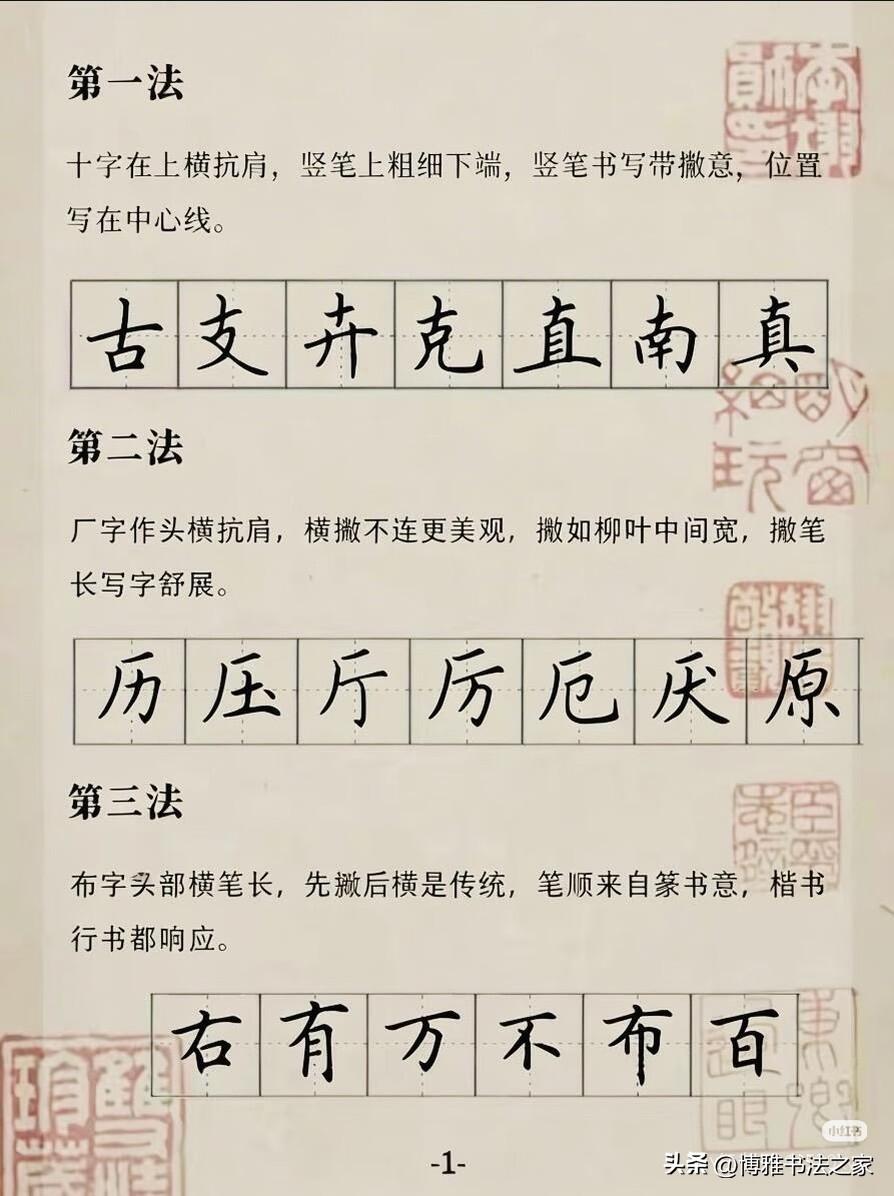 别再盲目练字了，掌握核心结构 45 法，练字会轻松许多。不少人练楷体时，对着字帖