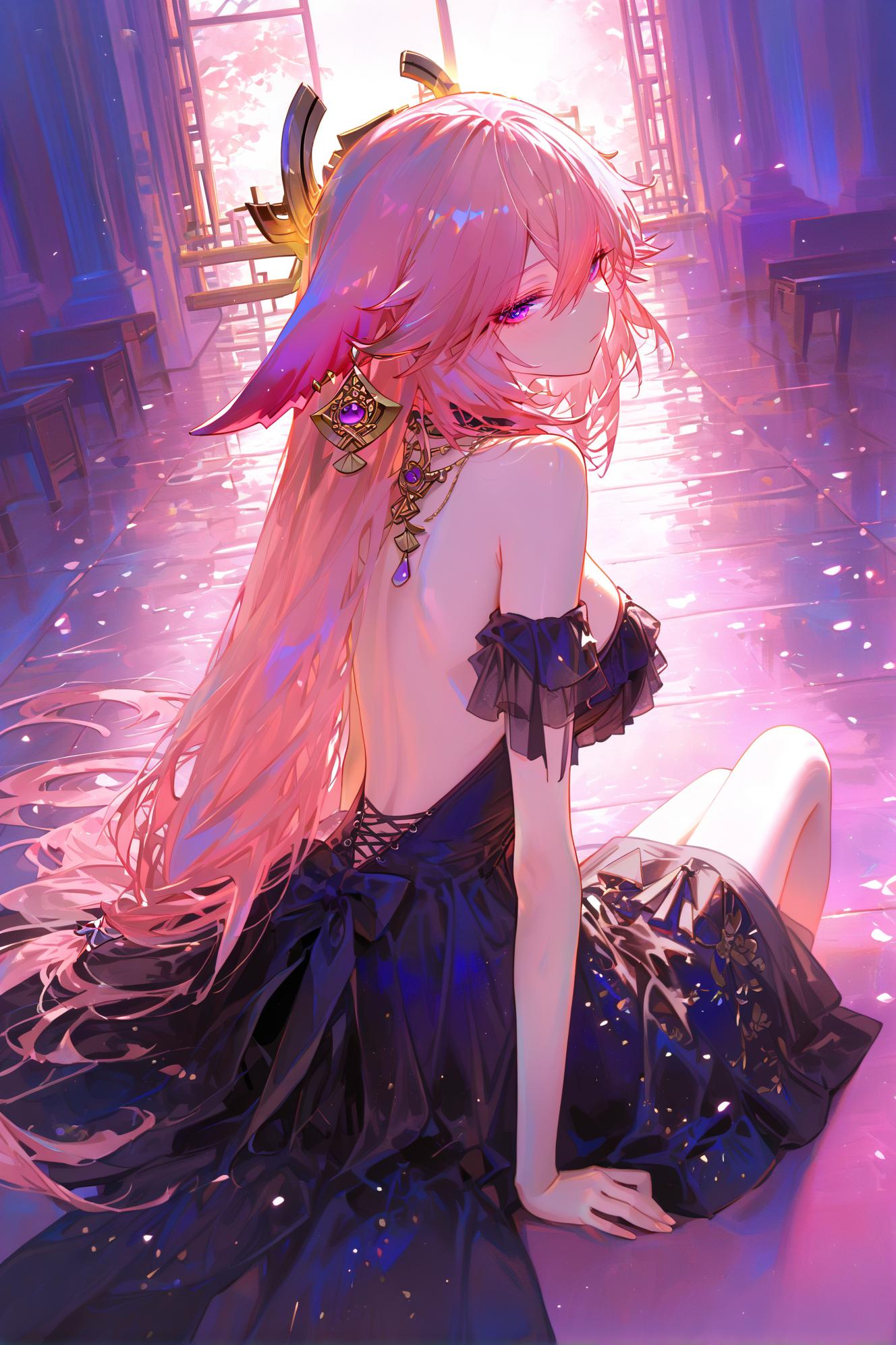 ai绘画 八重神子 原神