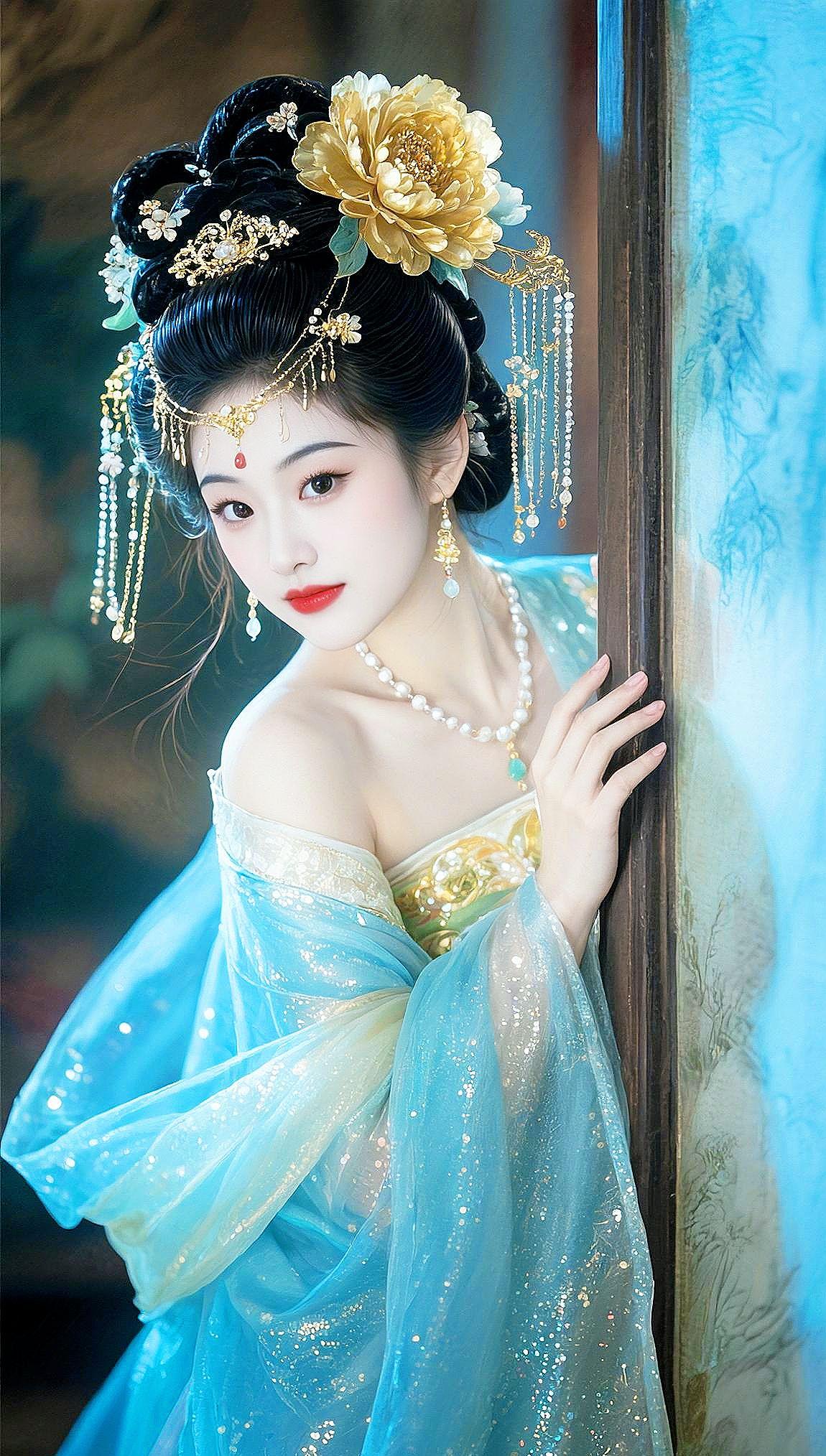 AI国风厚涂油画肖像 抖音ai创作全新升级 古风妆容有多美 古风妆造里的东方韵 