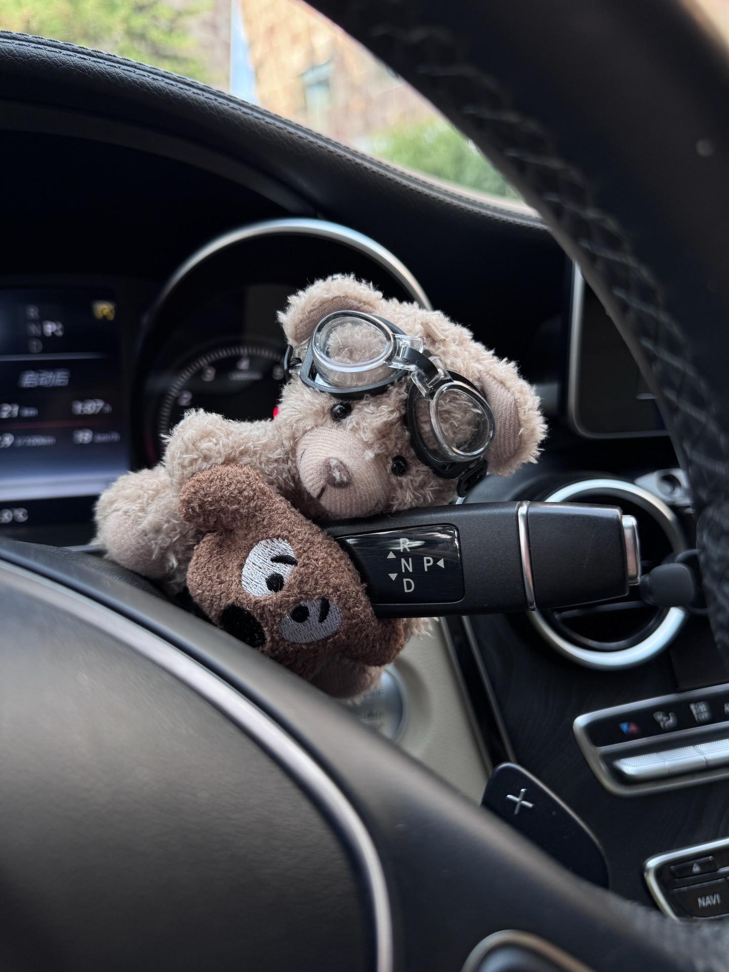 兄弟姐妹们，谁能拒绝这只每天陪着你开车的小熊公仔呢