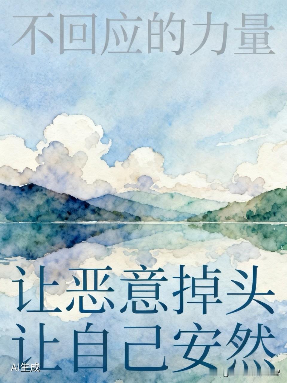 不回应的力量
让恶意掉头
让自己安然

王姐在单位工作了八年，业务能力出众，却因