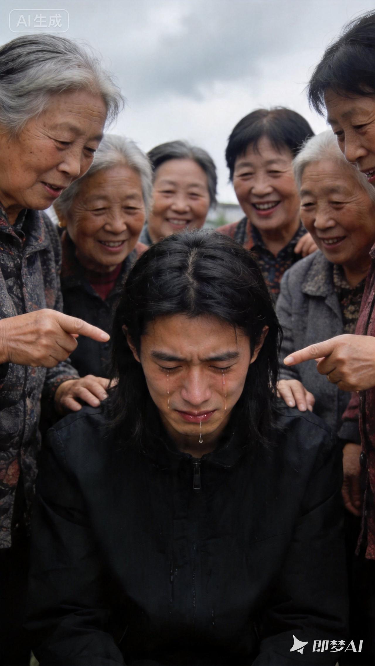 一个大老爷们，又又又哭得梨花带雨，说自己来二八六年了，没有得到公正的待遇，细数自