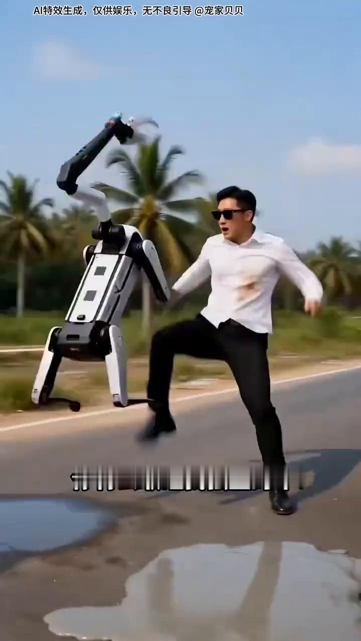 敢搜查我的车门都没有，你敢打我墙上的车，等我找强哥来。强哥就是这条铁狗。