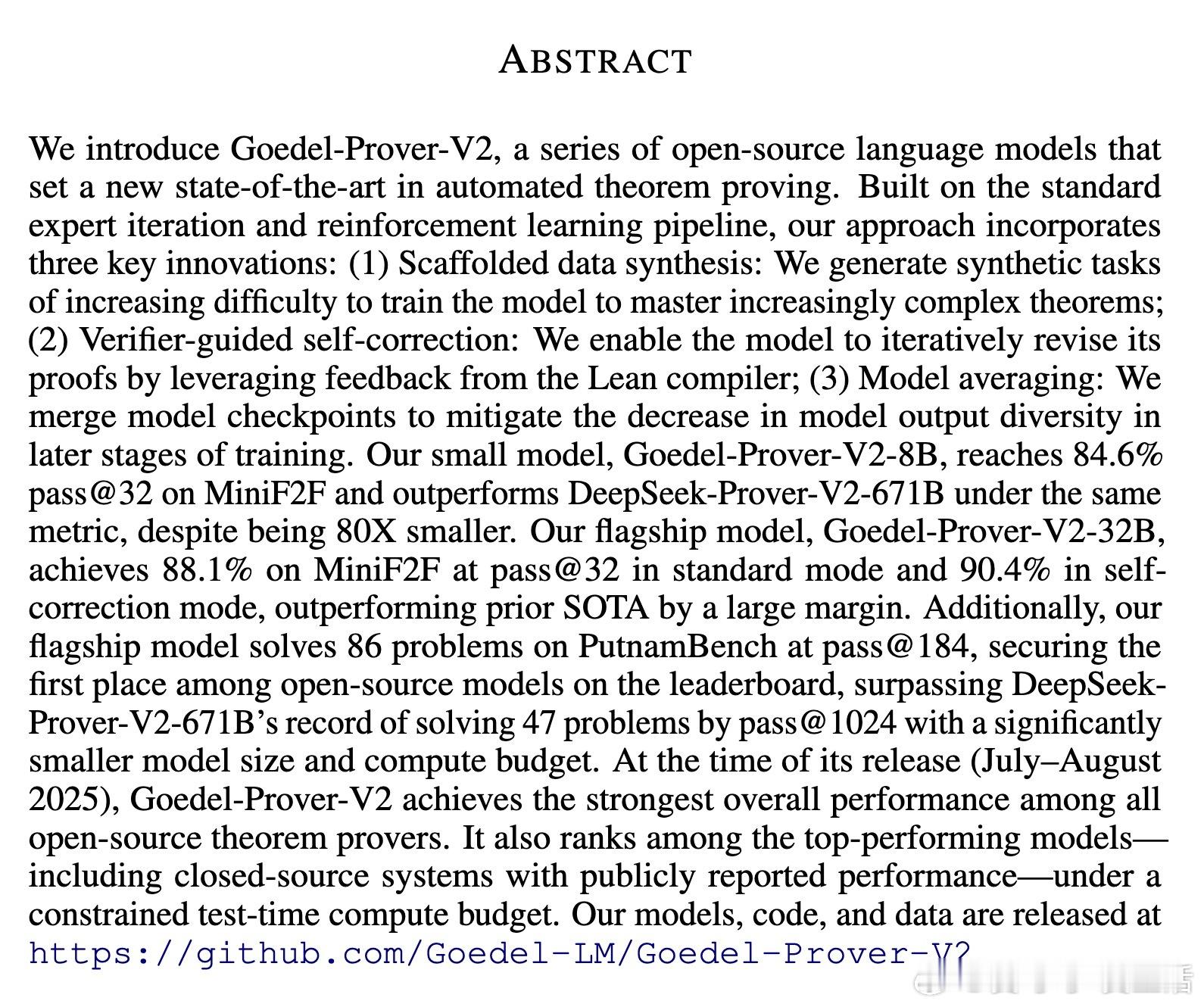 [LG]《Goedel-Prover-V2: Scaling Formal Th