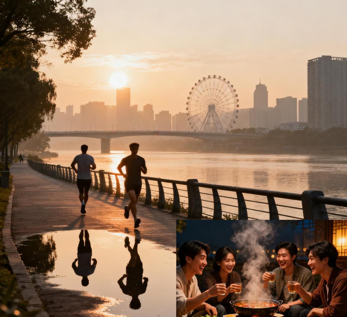 晨跑的人多了，不是为了打卡，是真把日子过成自己的了。
热爱不喊口号，是凌晨五点的