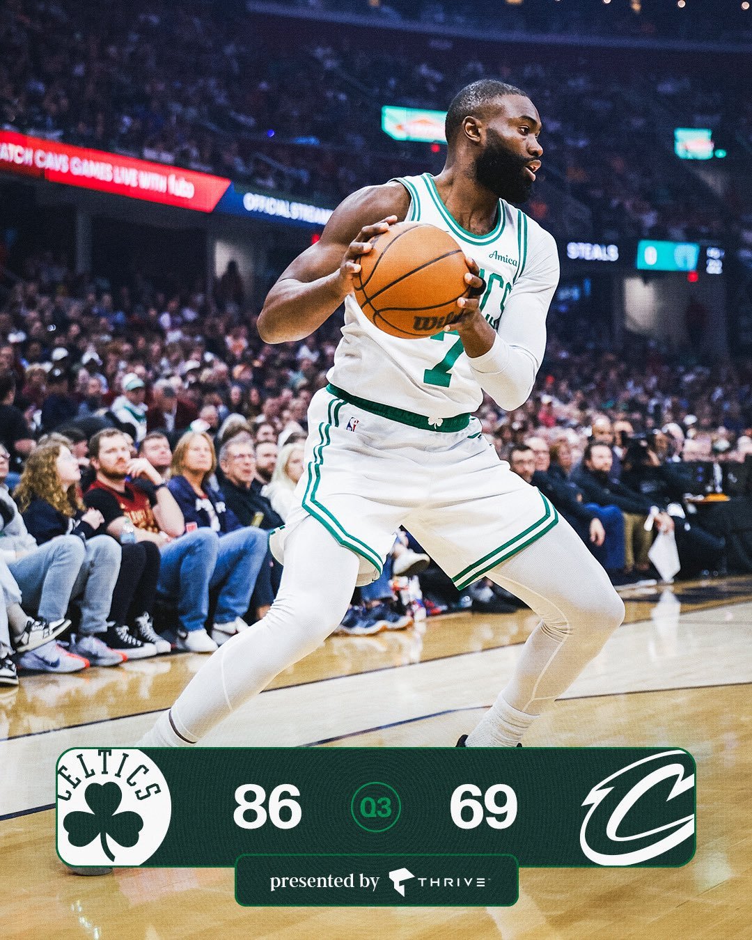三节比赛结束，我们以86-71，领先15分，进入最后一节！波士顿凯尔特人 | D