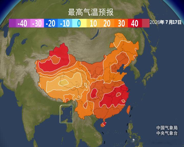 【高温 东西反向】今晨最低气温，长江沿线附近省市超30℃，主要在重庆、湖北、江苏