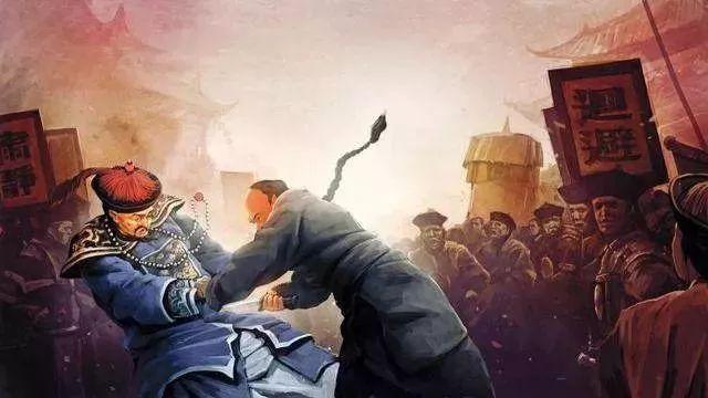 1870年8月22日，两江总督马新贻在校场阅兵完毕回署途中被张文祥用匕首刺入右肋