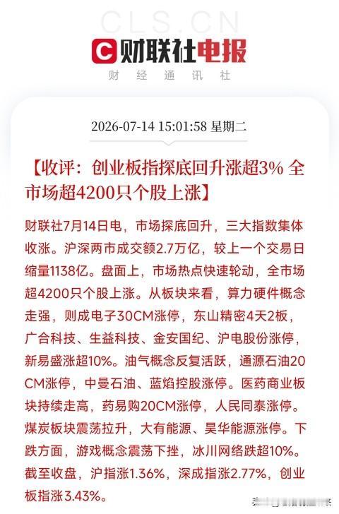 下午4点，A股、港股、日韩股市先后收盘，交出了一份与昨天恐慌情绪截然相反的答卷，
