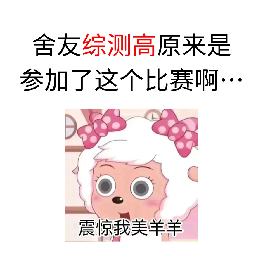 舍友综测高原来是因为参加了这个比赛啊…