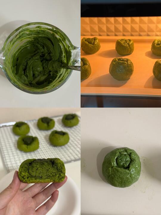 日常搓司康plog｜巨抹的双重抹茶乳酪司康🍵