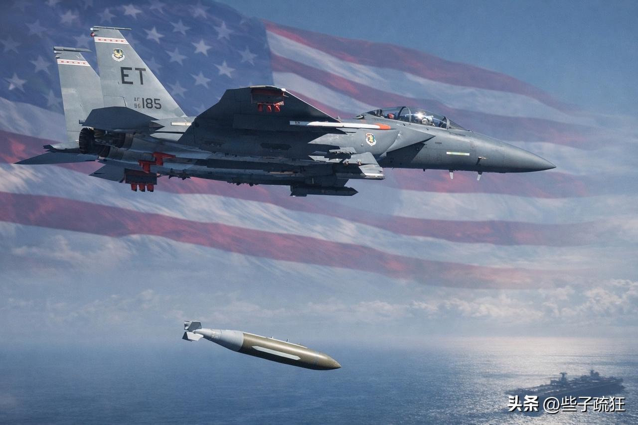 美国宣布，今天在霍尔木兹海峡附近，向地下加固掩体投放了数枚 gbu-72 先进 