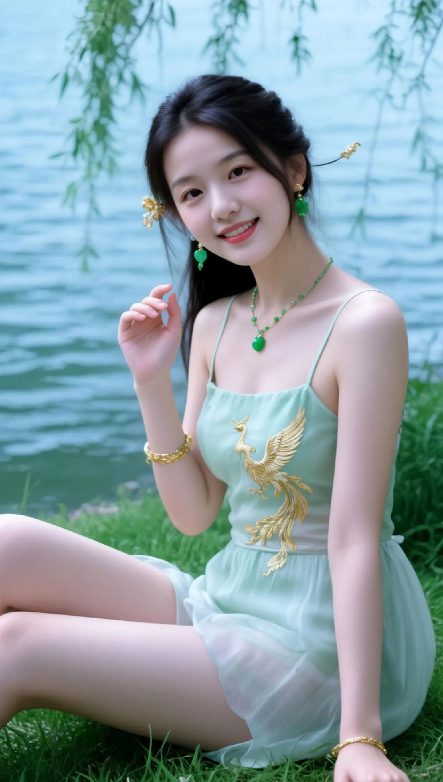 AI湖畔汉服照 ai创作