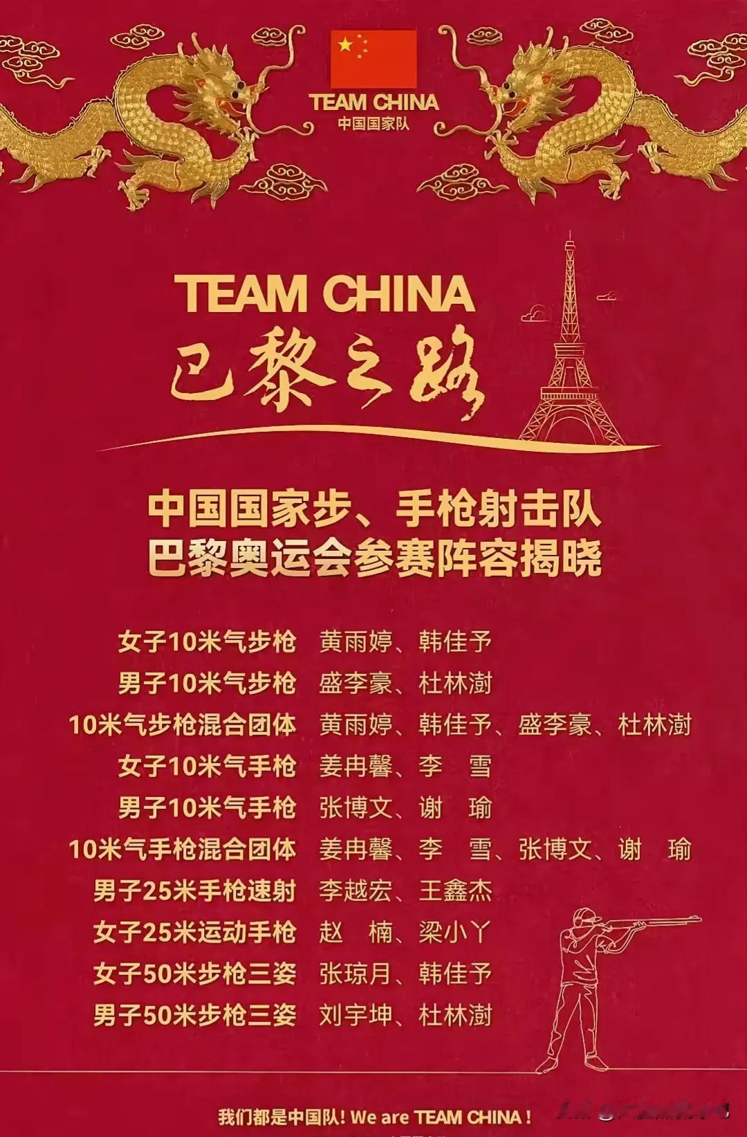 巴黎奥运会越来越近，中国代表团名单也在紧张的确定中，已经有些项目确定了名单，让我