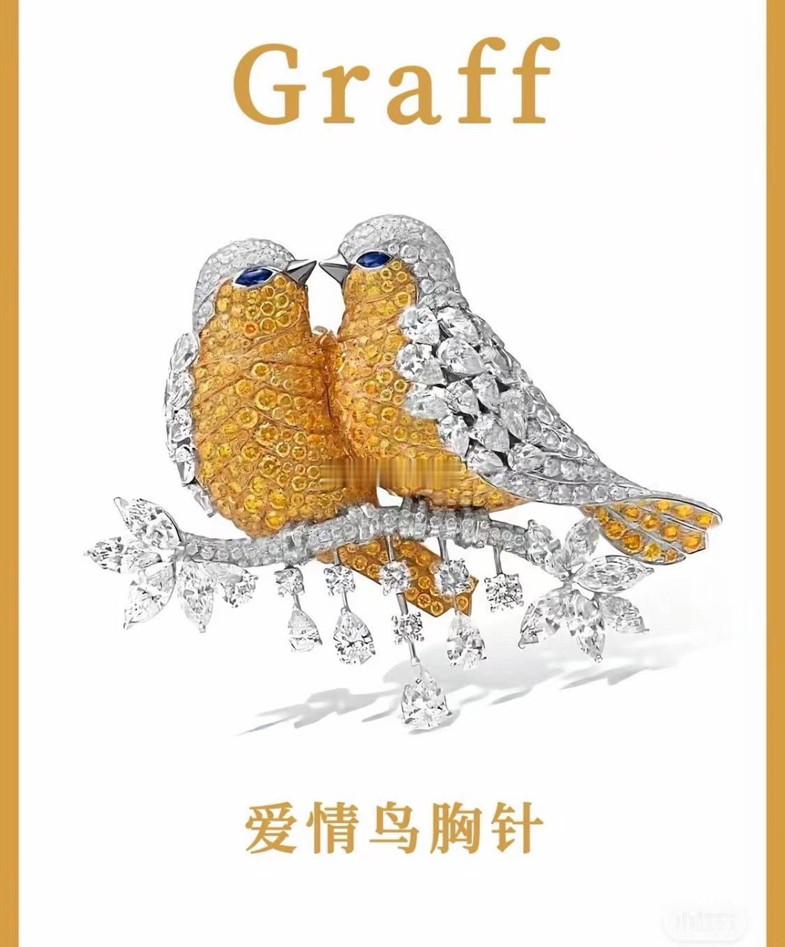Graff格拉夫爱情鸟胸针，近四百万原价 ​​​