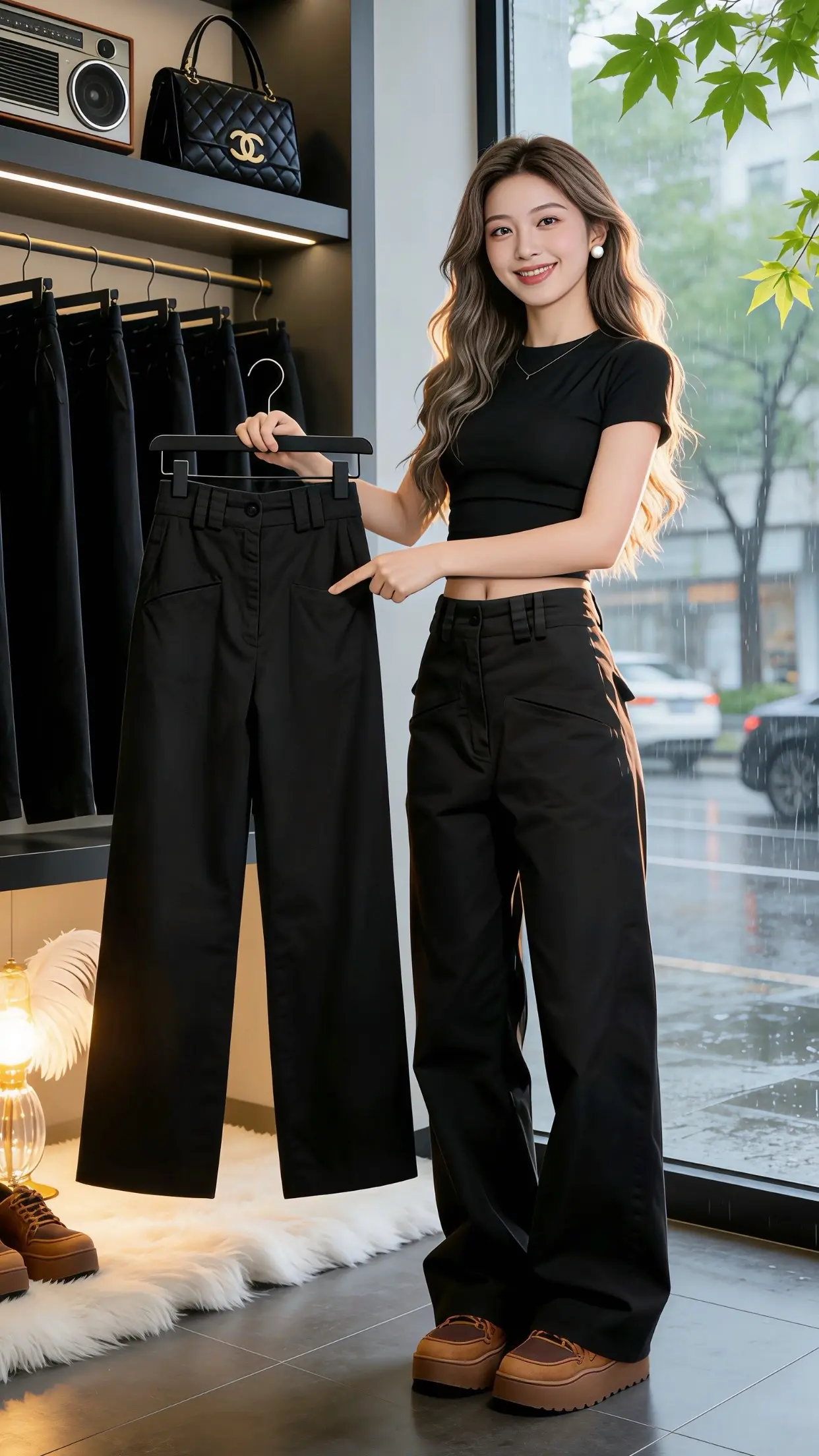 怎么将牛仔裤穿出高级感 显瘦显高显腿长裤子 工装裤女款阔腿裤 穿出自己...