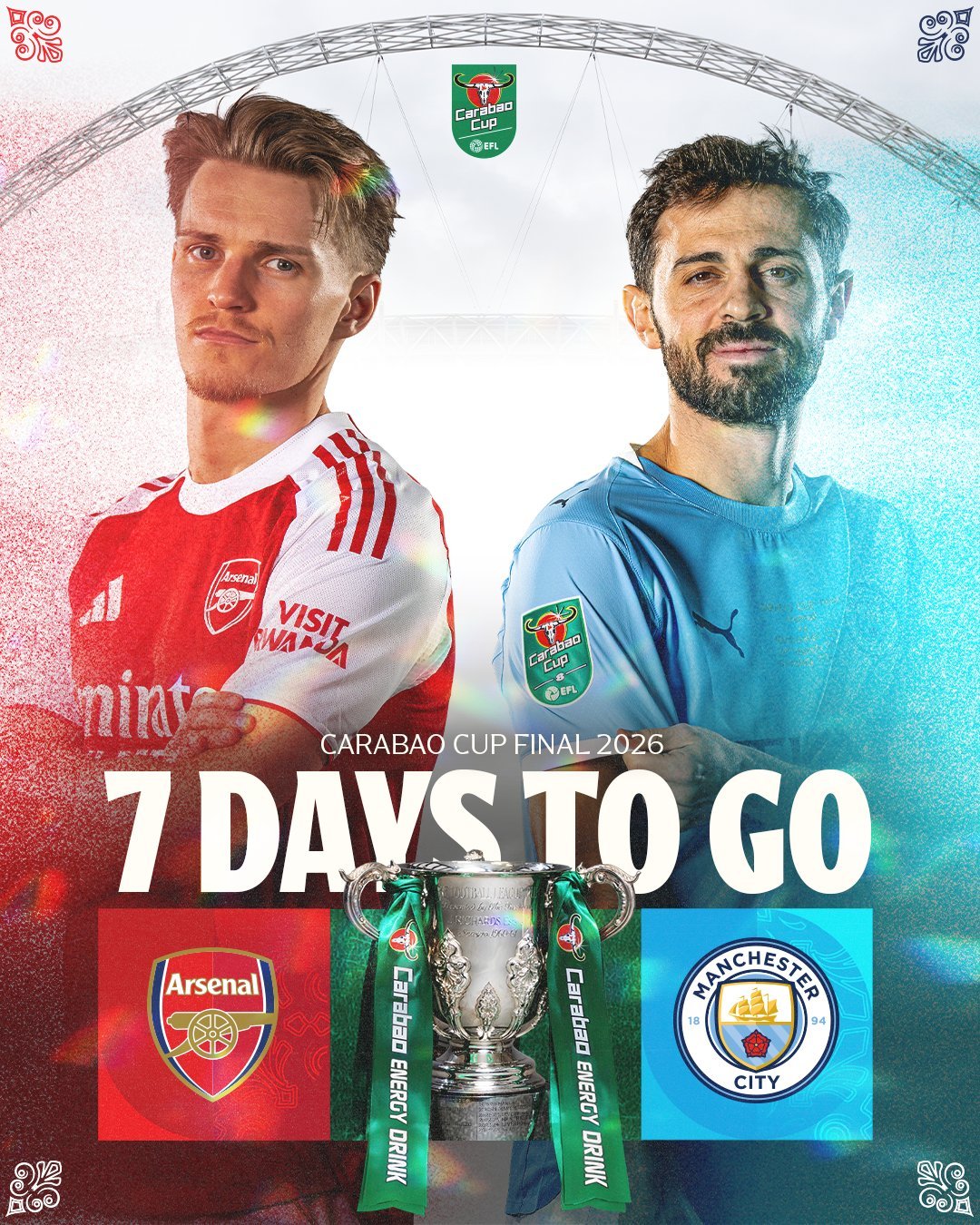 联赛 7 games to go！联赛杯决赛 7 days to go！阿森纳v