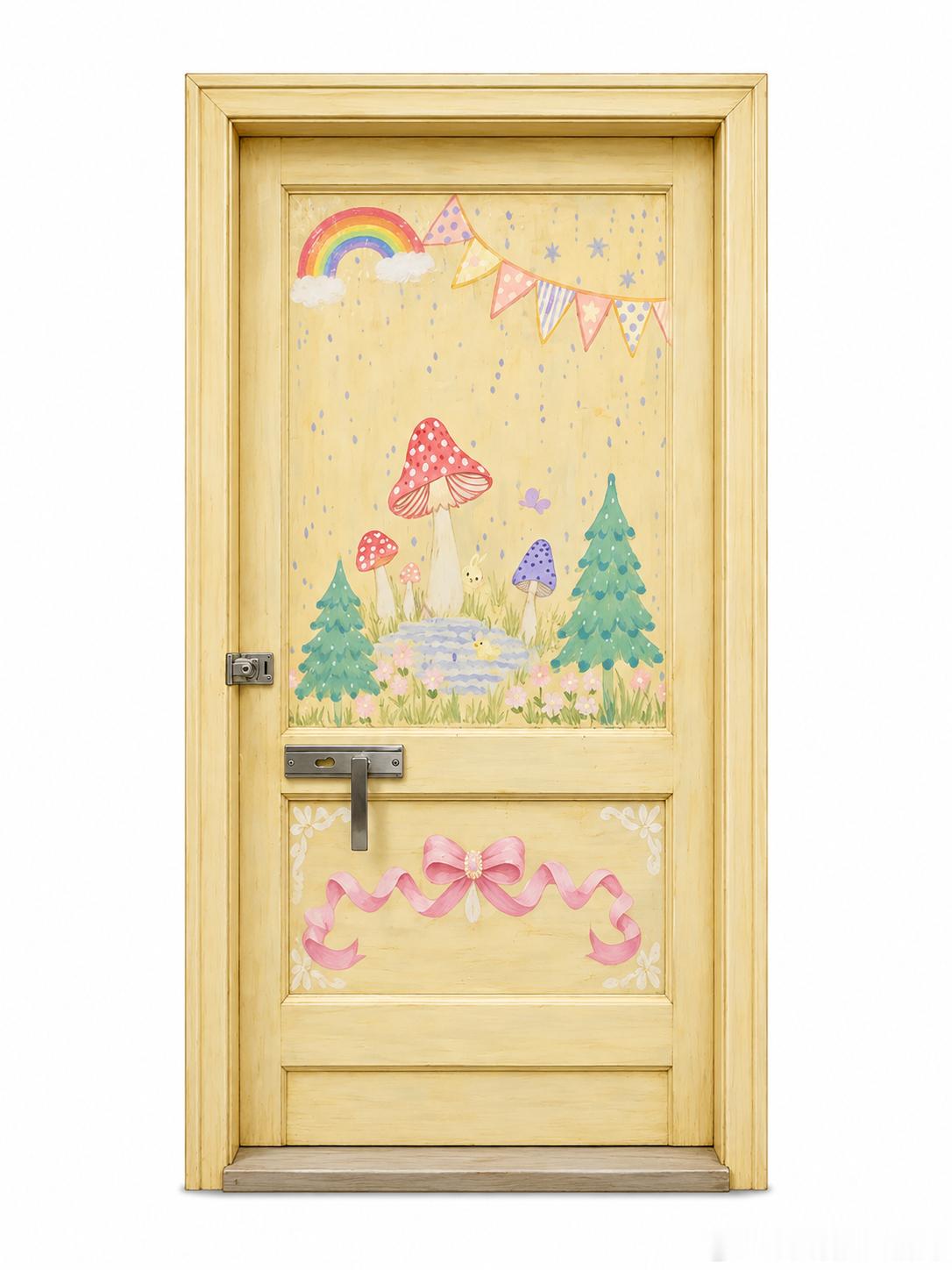 【第179扇🚪】一定要做的手绘门~🍄🌈🌈 