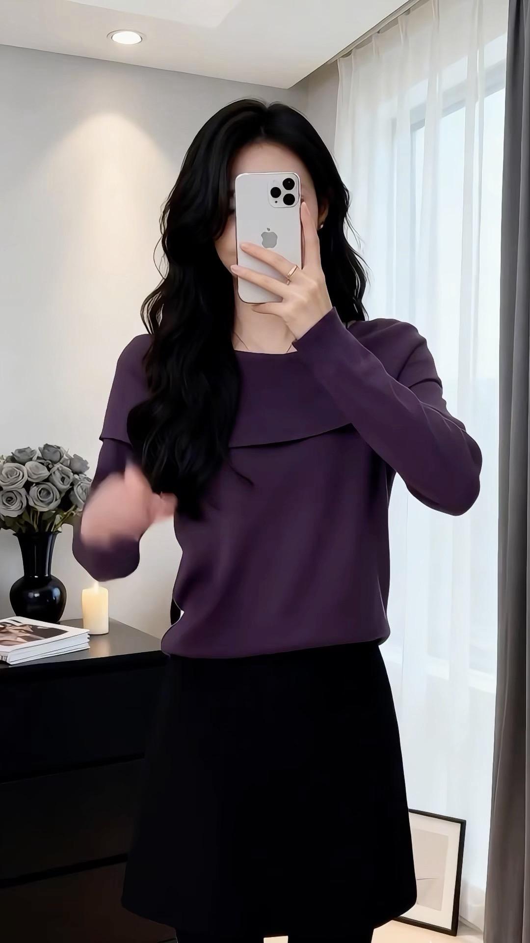 温柔穿搭 韩式穿搭 上衣穿搭 针织打底 时髦穿搭