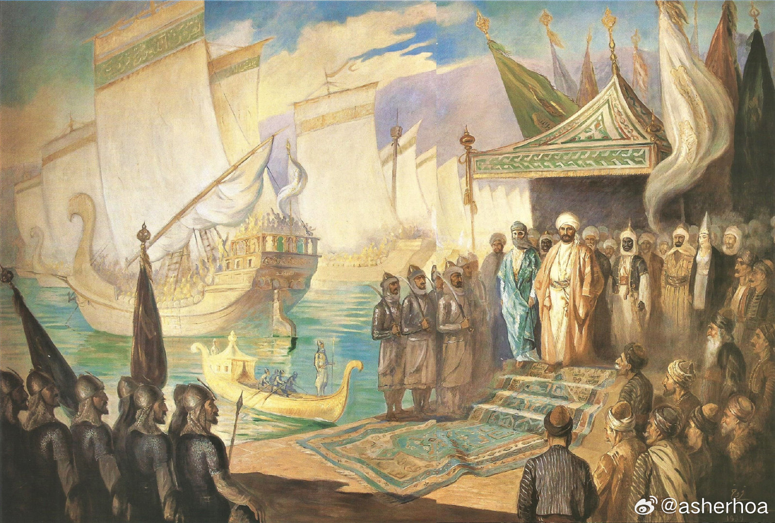 西洋历史文化鱼缸 历史知识 黎巴嫩著名画家穆斯塔法·法鲁赫（Moustafa F